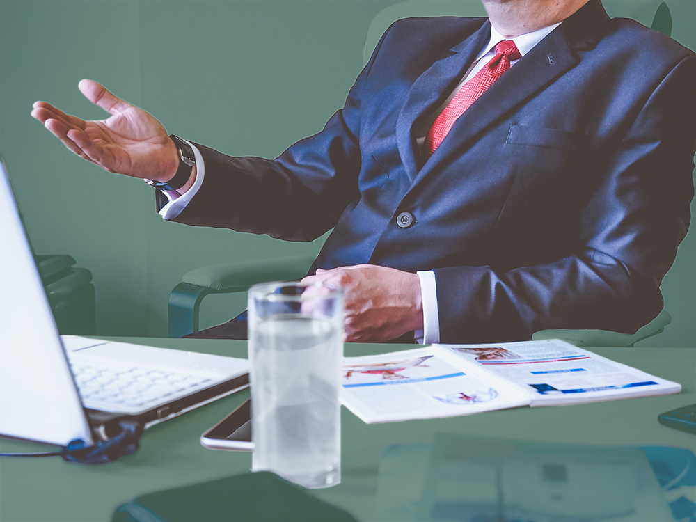 business man with laptop