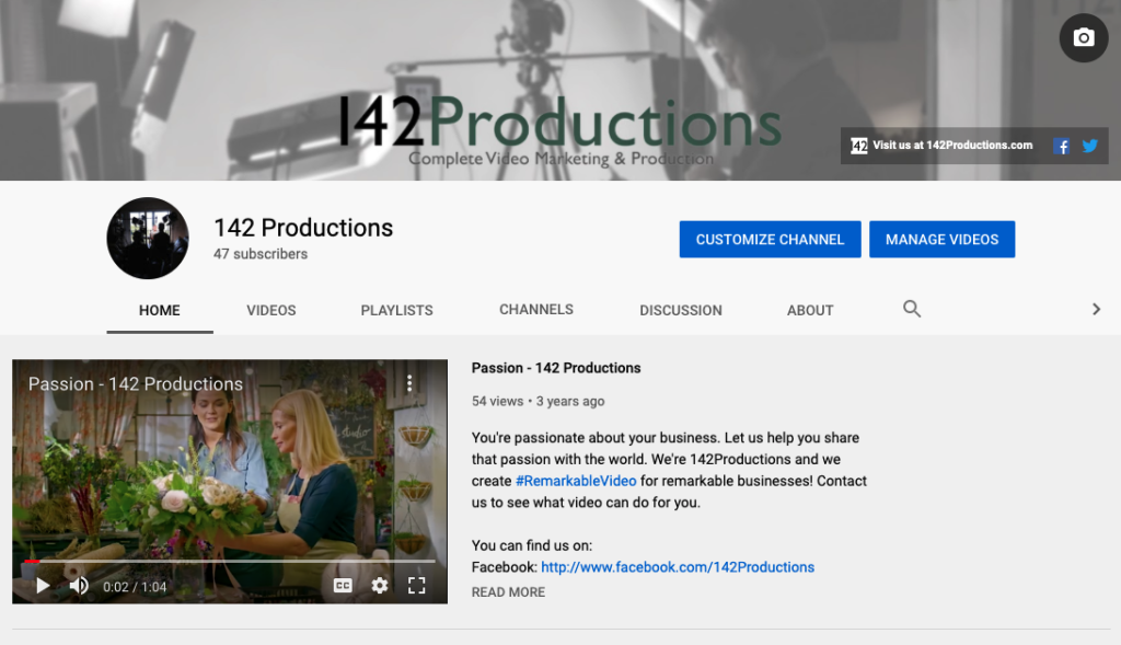 142 Productions YouTube Channel